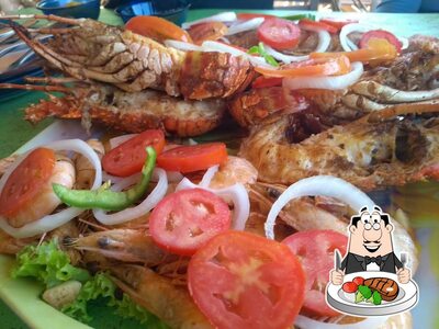 Peça refeições de carne do menu