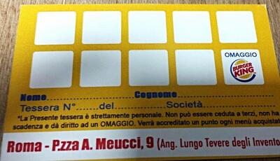 La pubblicità mostra le informazioni su Burger king Piazza Meucci