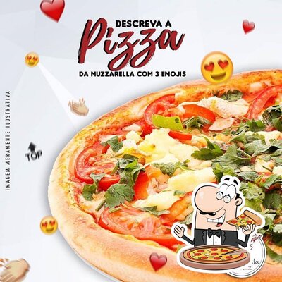 No Pizzaria Muzzarella, você pode pedir pizza