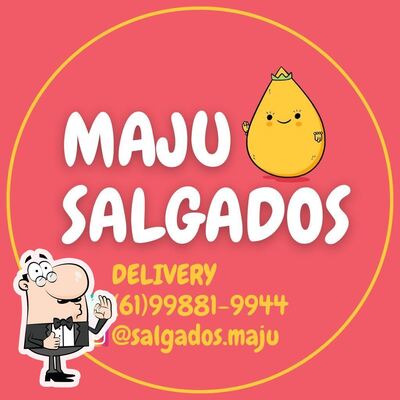 A representação visual da marca do MAJU SALGADOS