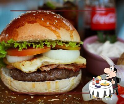 Experimente um hambúrguer no Chalé du chef