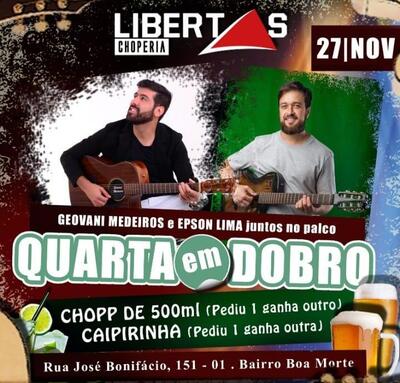 Veja as informações sobre o Choperia Libertas