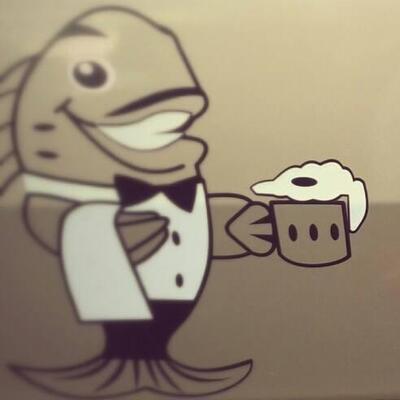 O logotipo do Restaurante Peixe Frito