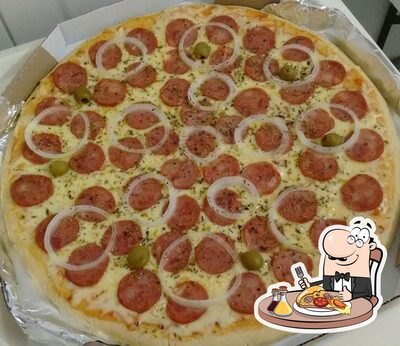 Escolha pizza no Pizzaria Mania de Comer