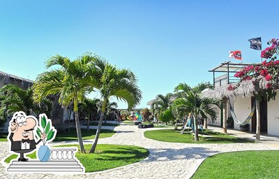 Você pode espairecer no na área externa do KBC Parajuru - Kiteschool Brazil - Kitesurf, Wingfoil, Rental, Hotel and Restaurant