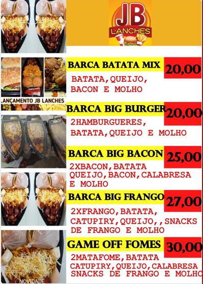 Veja as informações sobre o JB Lanches