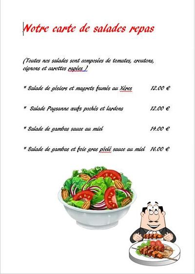 Nourriture à Restaurant Le Poulet De Bresse