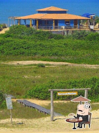 a área exterior é uma característica importante do Barraca do Marciano