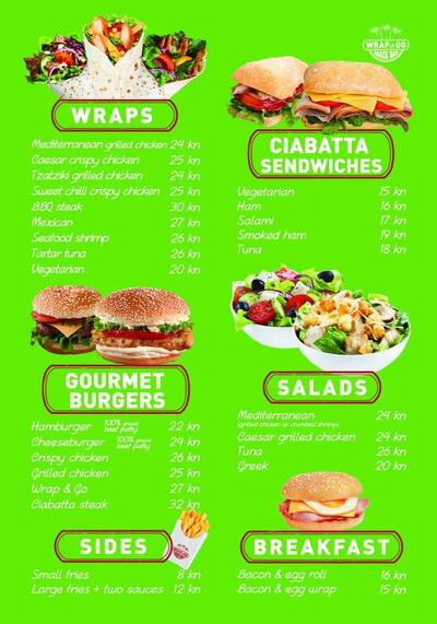 Le logo de Wrap & Go Snack Bar