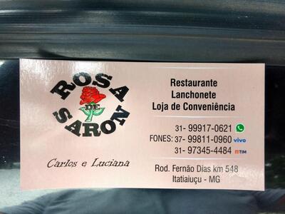 O logotipo do Rosa de Saron - Restaurante e Lanchonete