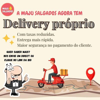 Aqui está a publicidade do MAJU SALGADOS